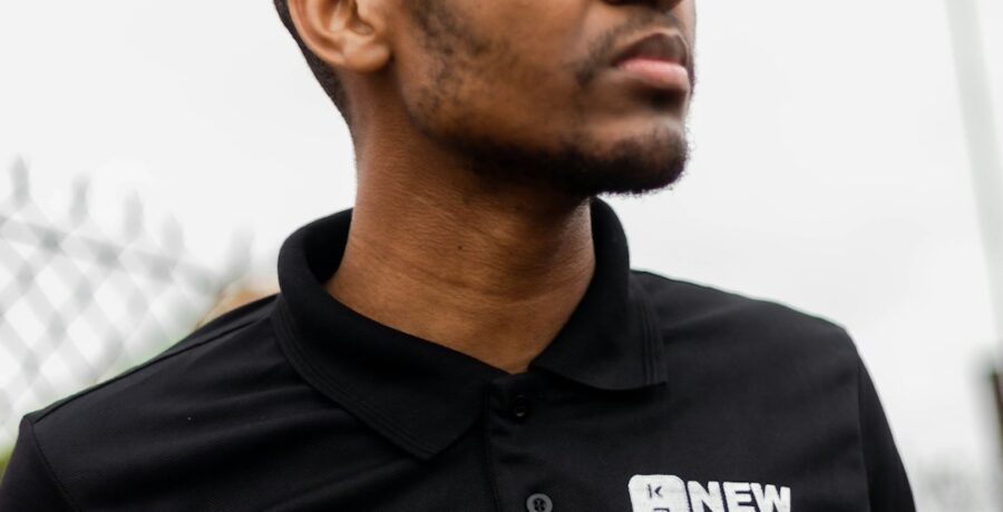 Polo noir manches longues Chrom Paris