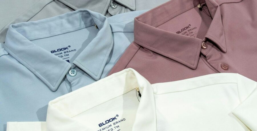 Polo saumon rose homme Rms 26